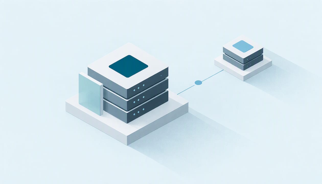 Abstract geometric business backup recovery illustration