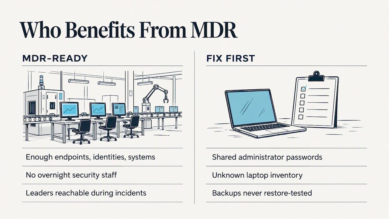 Who benefits from MDR: ready now versus fix first