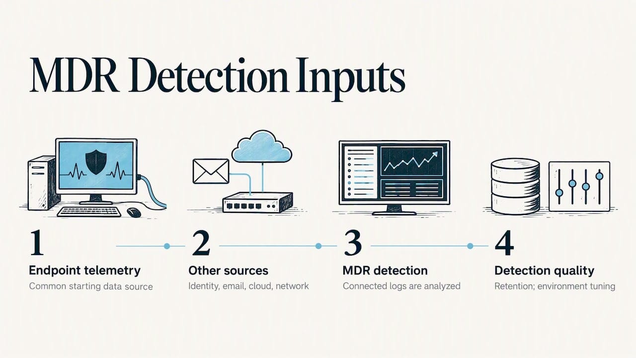 MDR data sources feeding tailored detection